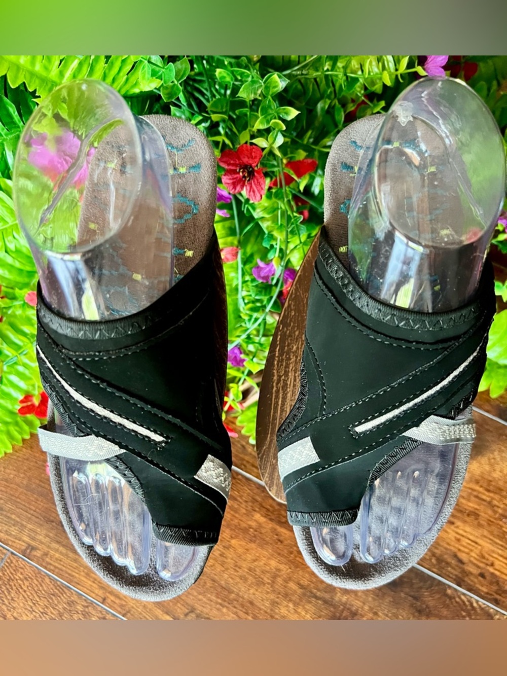 NWT Black Comfort Slide Sandals-Size 8